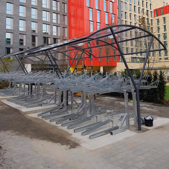 高品質の省スペース多容量自転車公園金属製収納小屋ボックス